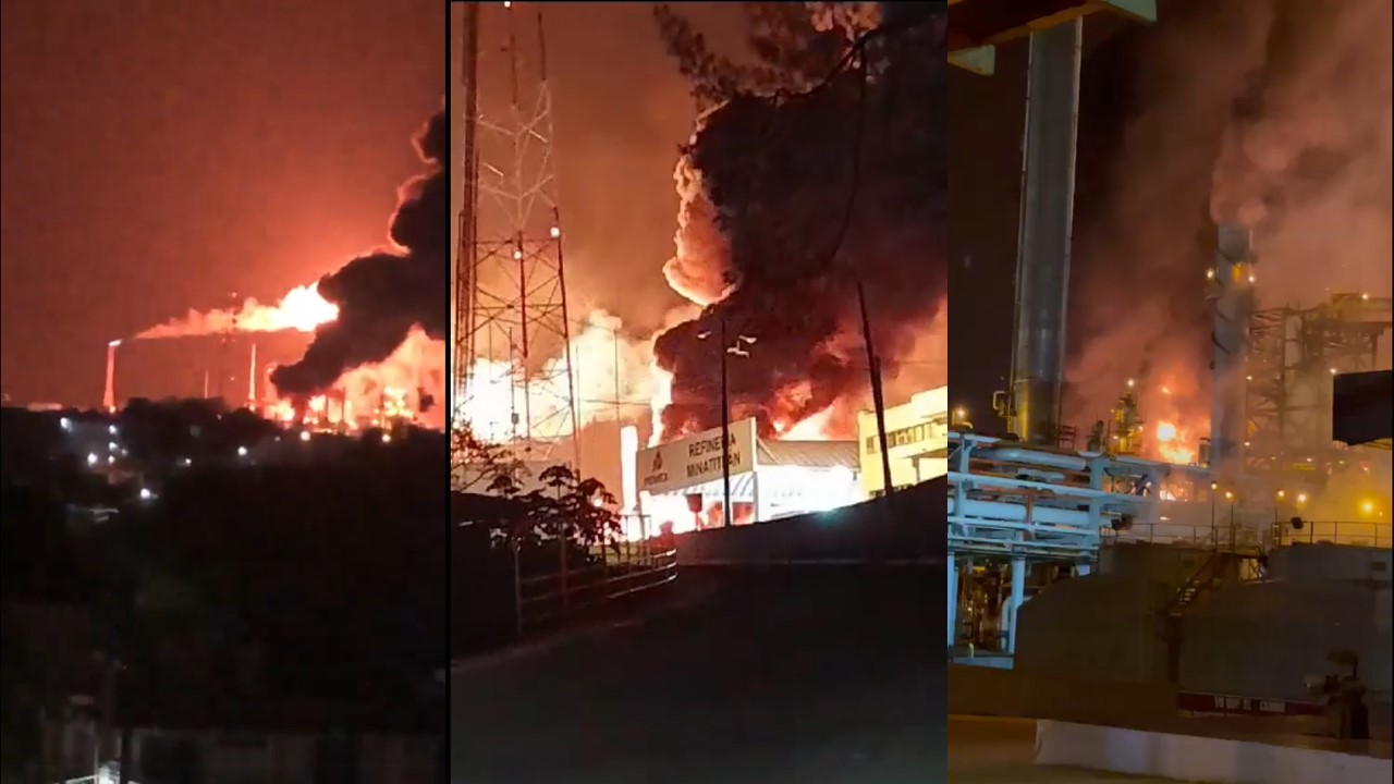 Fuerte incendio en refinería “Lázaro Cárdenas” en Minatitlán: medios  reportan al menos cuatro lesionados; gobierno dice que no pasa nada – La  Clave Online