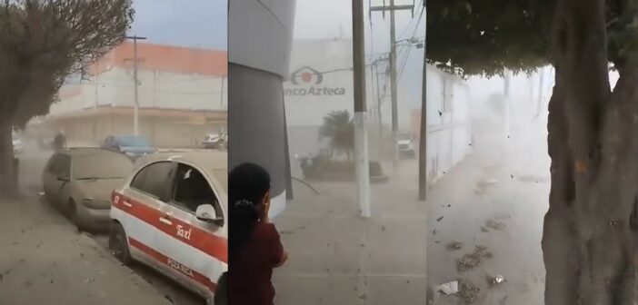 Frente Frío 11 agrava la crisis en Poza Rica con polvaredas de lodo seco que pueden provocar infecciones respiratorias