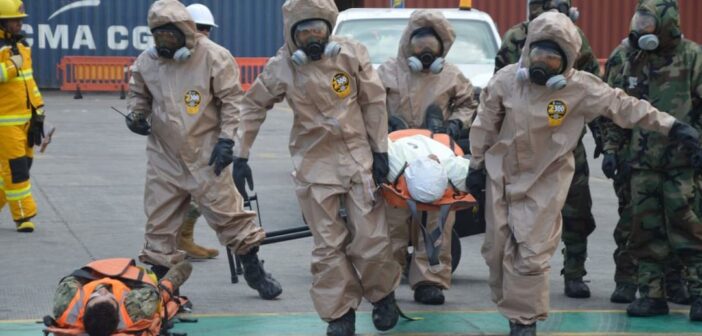 Secretaría de Marina realiza simulacro de incidente químico en Veracruz previo al Mundial; prueban protocolos de emergencia