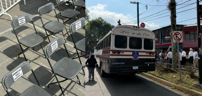 Acarreo masivo para llenar primer informe de Nahle en Plaza Lerdo; separan a los invitados VIP del resto del “pueblo”