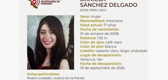 Reportan como desaparecida en el puerto de Veracruz a estudiante de la UV Daniela Sánchez Delgado Reportan como desaparecida en el puerto de Veracruz a estudiante de la UV Daniela Sánchez Delgado
