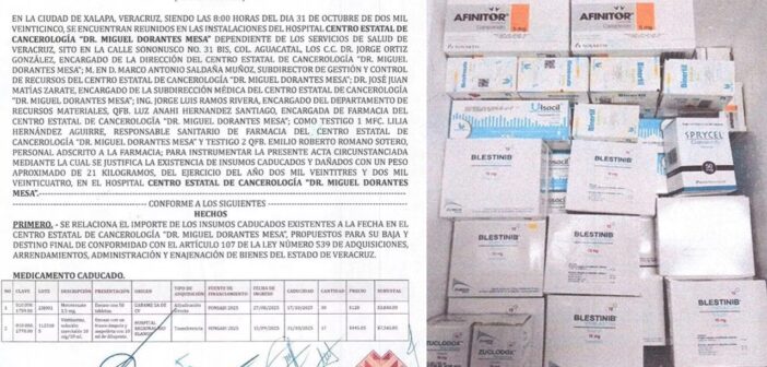 Pérdidas totales por 1.4 mdp y negligencia institucional: nuevo lote de medicamentos oncológicos caducados en el CECAN, algunos con valor de más de 18 mil pesos por unidad