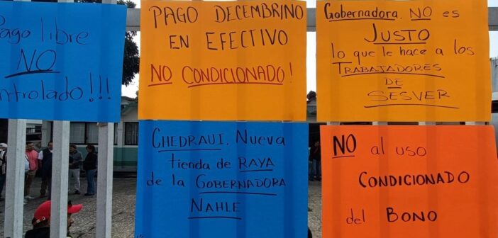 El engaño: gobierno de Veracruz condiciona e impone rígido procedimiento para que trabajadores de Salud canjeen vales por efectivo
