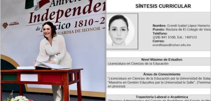 Sobrina de AMLO no cumple con requisitos de ley para ocupar la rectoría del Colegio de Veracruz