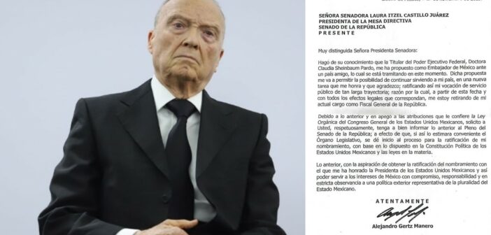 Salida pactada y retiro dorado: «renuncia» Alejandro Gertz a la FGR y se va como embajador a «un país amigo»; Morena y aliados aprueban dimisión como «causa grave»