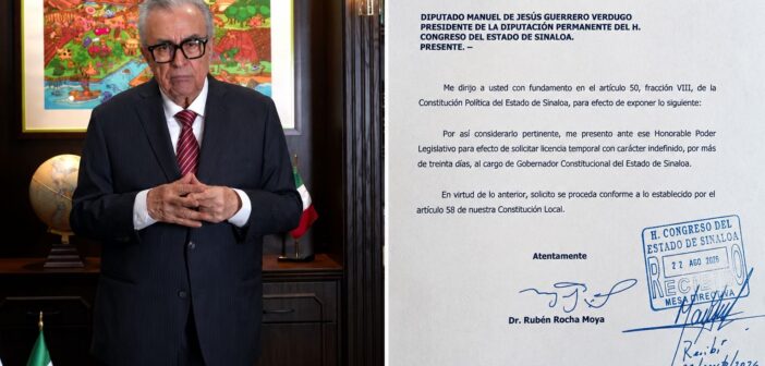 Rocha Moya recula: pide nueva licencia a la gubernatura de Sinaloa tras rechazo de Sheinbaum y Morena