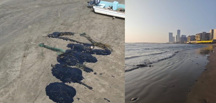 “Pequeñas gotas sobre la arena que pueden retirarse con facilidad” y “trazas menores”, lo que dice Nahle que llegó del derrame de hidrocarburo a costas del centro de Veracruz; «garantiza» playas limpias en Semana Santa “Pequeñas gotas sobre la arena que pueden retirarse con facilidad” y “trazas menores”, lo que dice Nahle que llegó del derrame de hidrocarburo a costas del centro de Veracruz; «garantiza» playas limpias en Semana Santa
