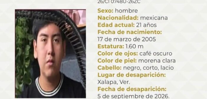 Estudiante de la UV reportado como desaparecido fue localizado sin vida Estudiante de la UV reportado como desaparecido fue localizado sin vida
