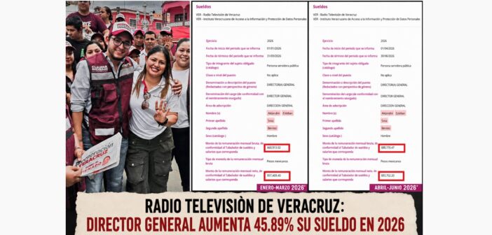 Director de RTV Esteban Sosa eleva su salario 45.89% en 2026 y queda a 998 pesos del de Nahle